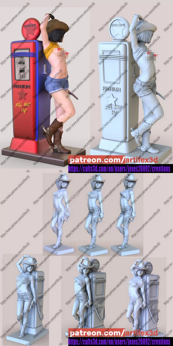 Cowboy-Girl-At-The-Gas-Station