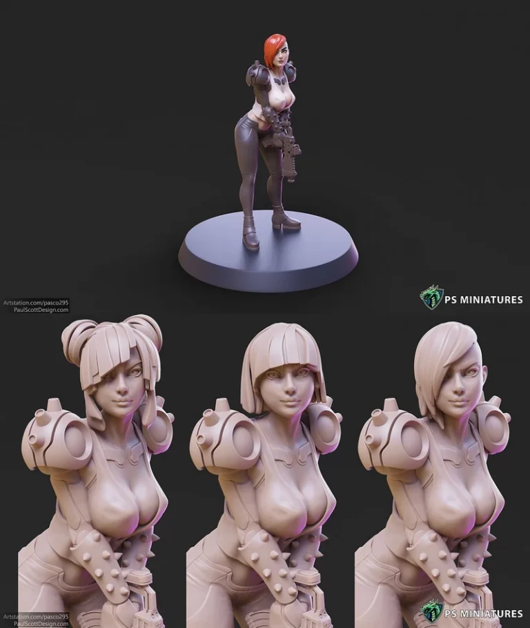 Cyberpunk Scrapper Girl Pose 2