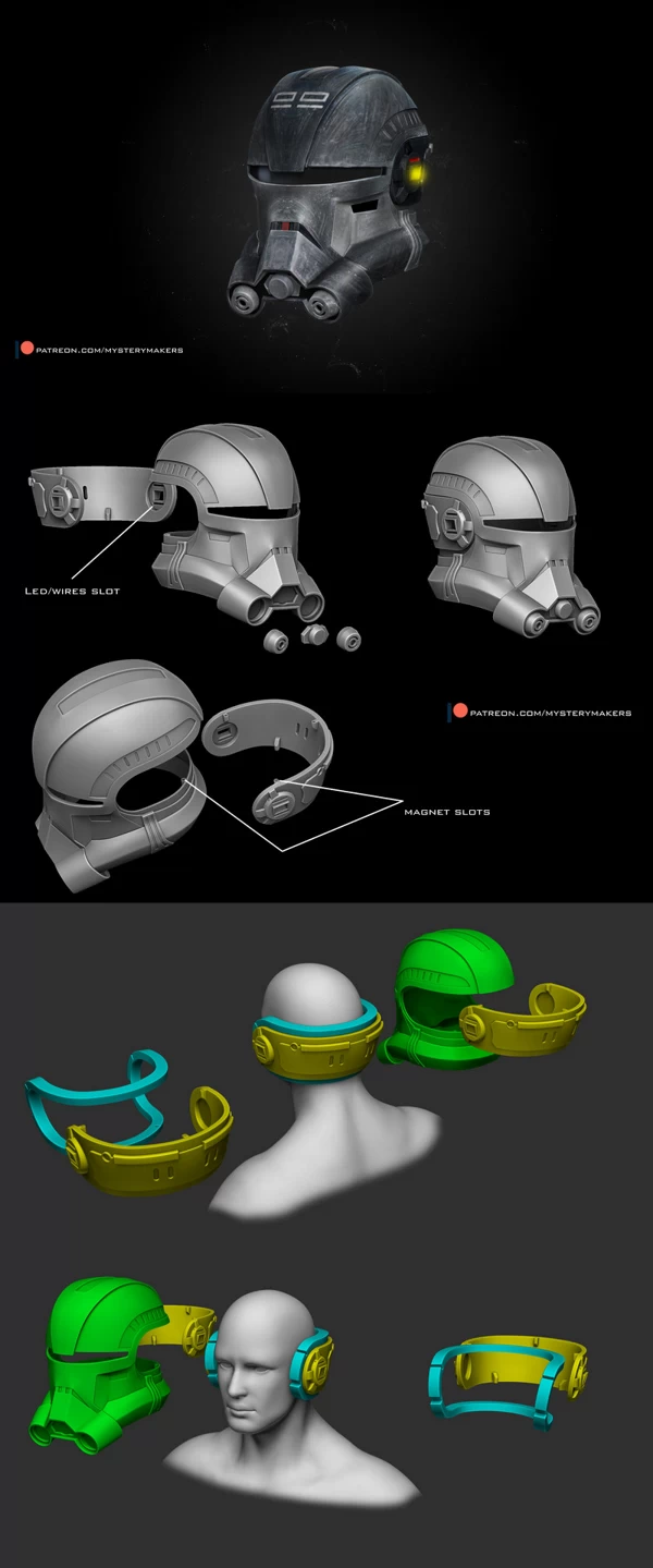 Echo helmet bad batch ,STL-bestand voor 3D-printers.