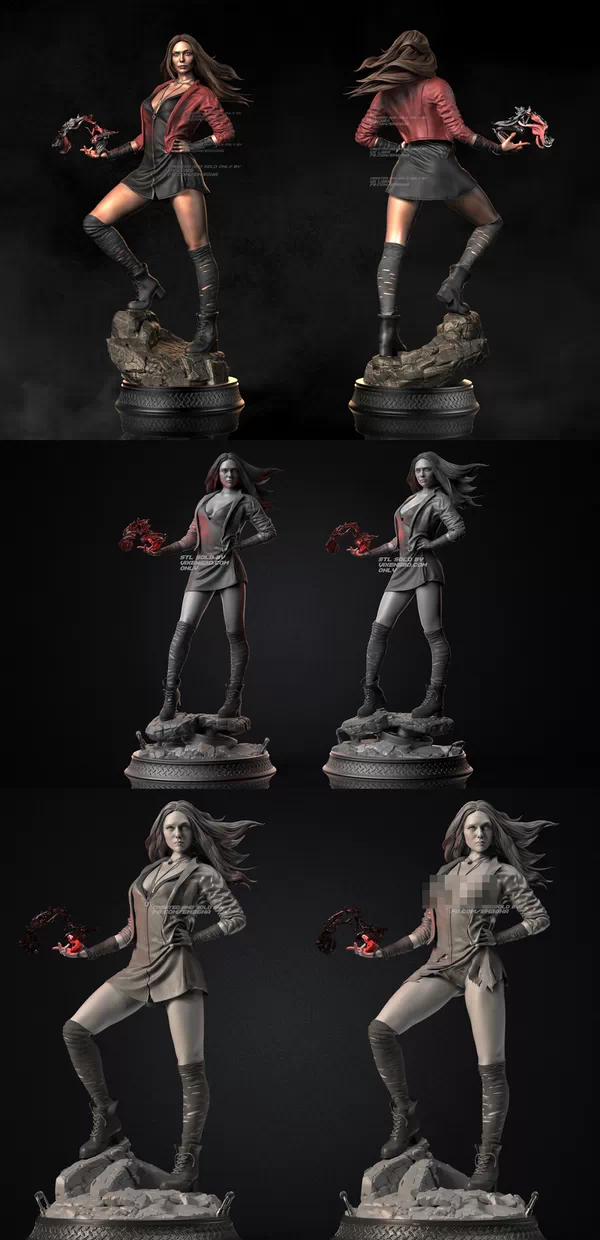 Elizabeth Olsen – Wanda Maximoff ,3d Model STL.