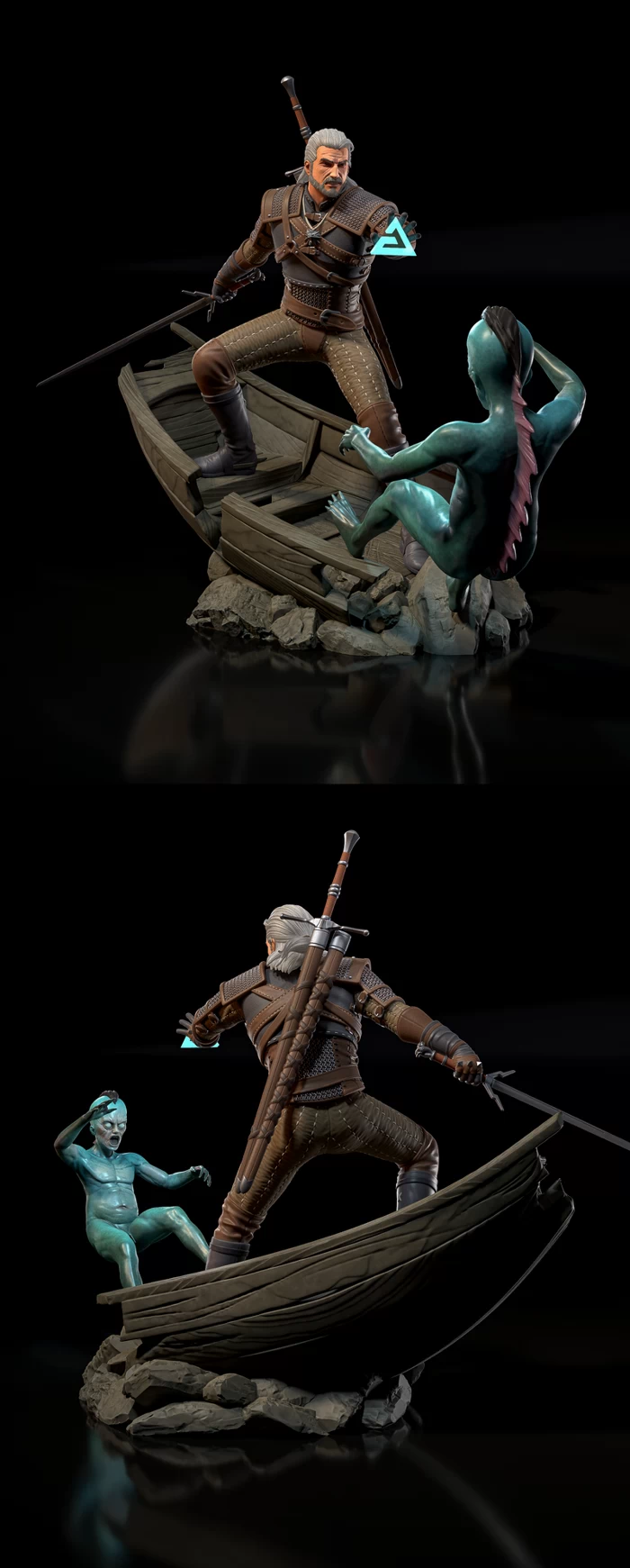 Geralt of Rivia, The Witcher 3 ,STL-bestand voor 3D-printers.