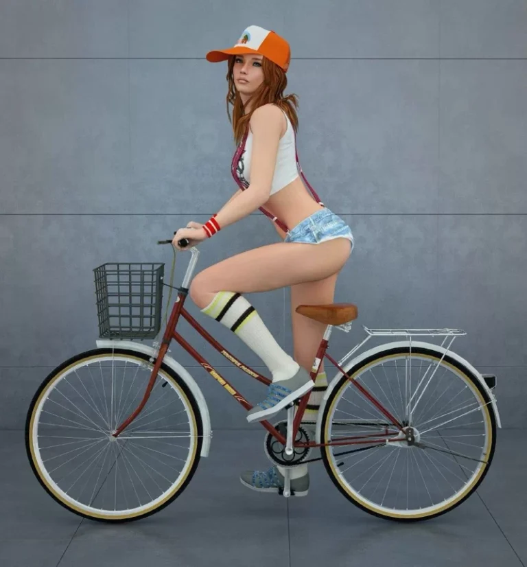 Girl on bike