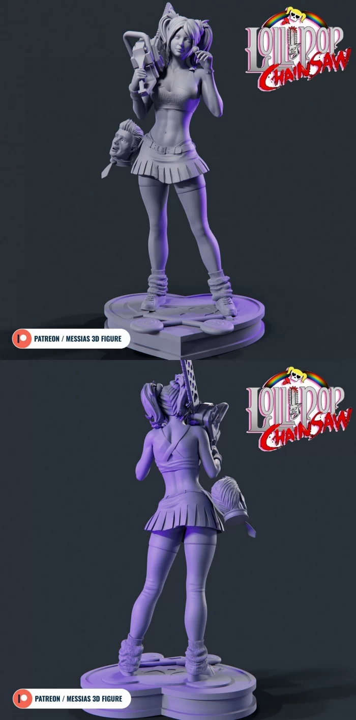 Lollipop Chainsaw ,STL-bestand voor 3D-printers.