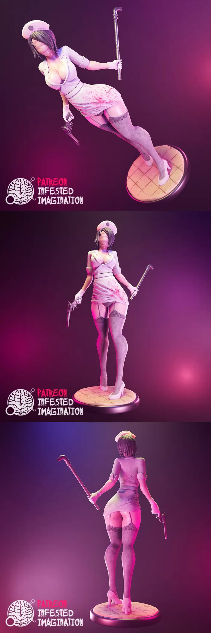 Silent Hill Nurse ,STL-bestand voor 3D-printers.