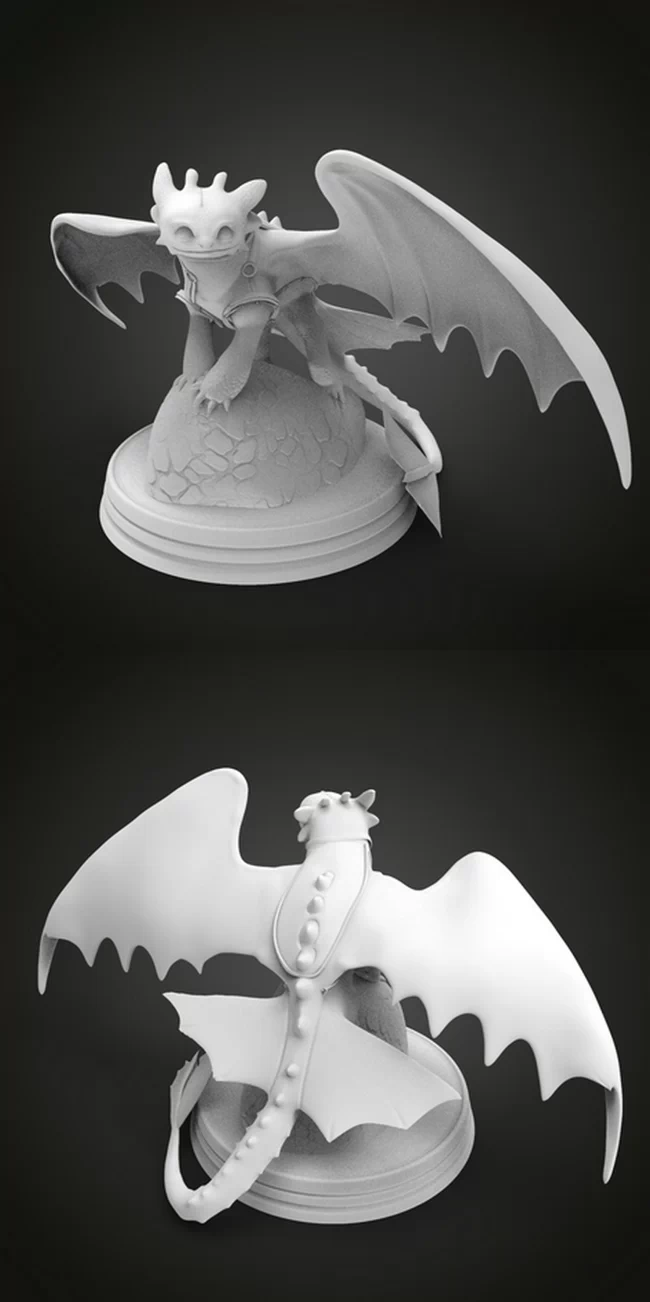 Toothless dragon ,STL-bestand voor 3D-printers
