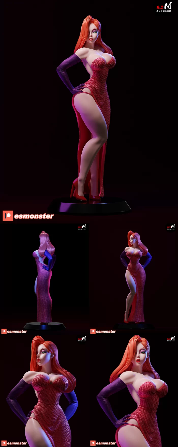 Jessica Rabbit , 3d Model STL.