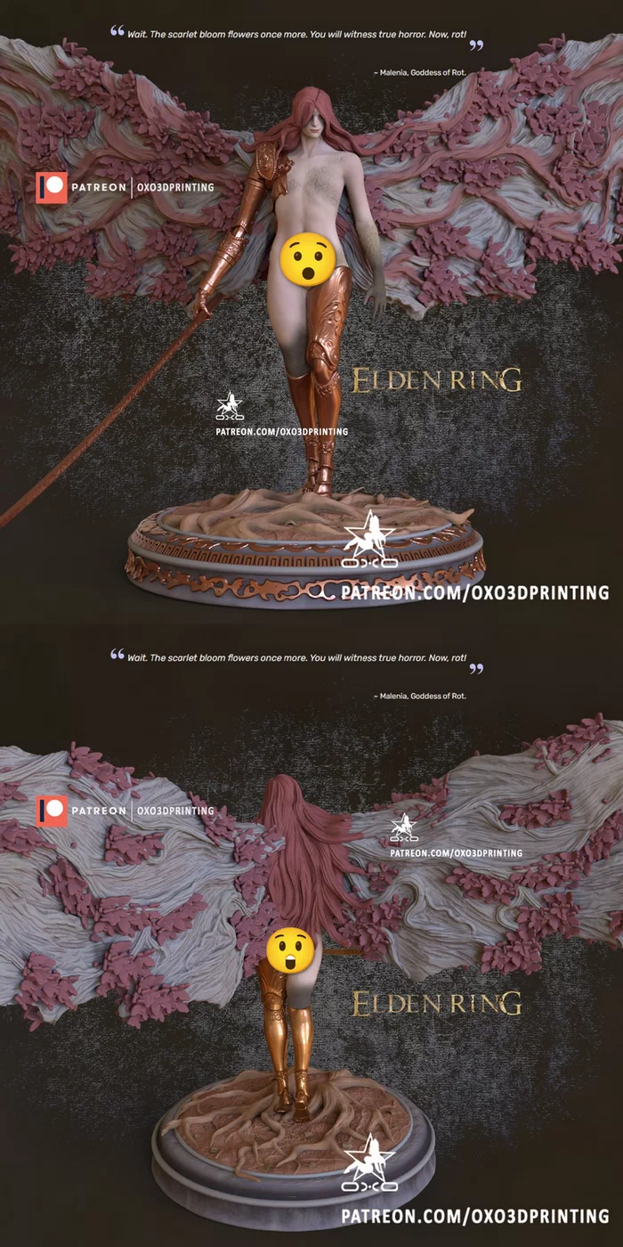 Malenia – Elden Ring - NSFW ,Free 3d Model STL.