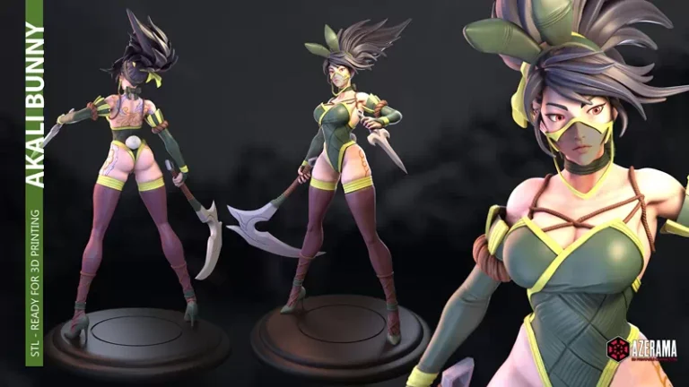 Azerama – Akali Bunny , Free 3d Model STL.