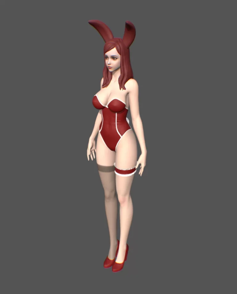 Bunny girl , Free 3d Model STL.