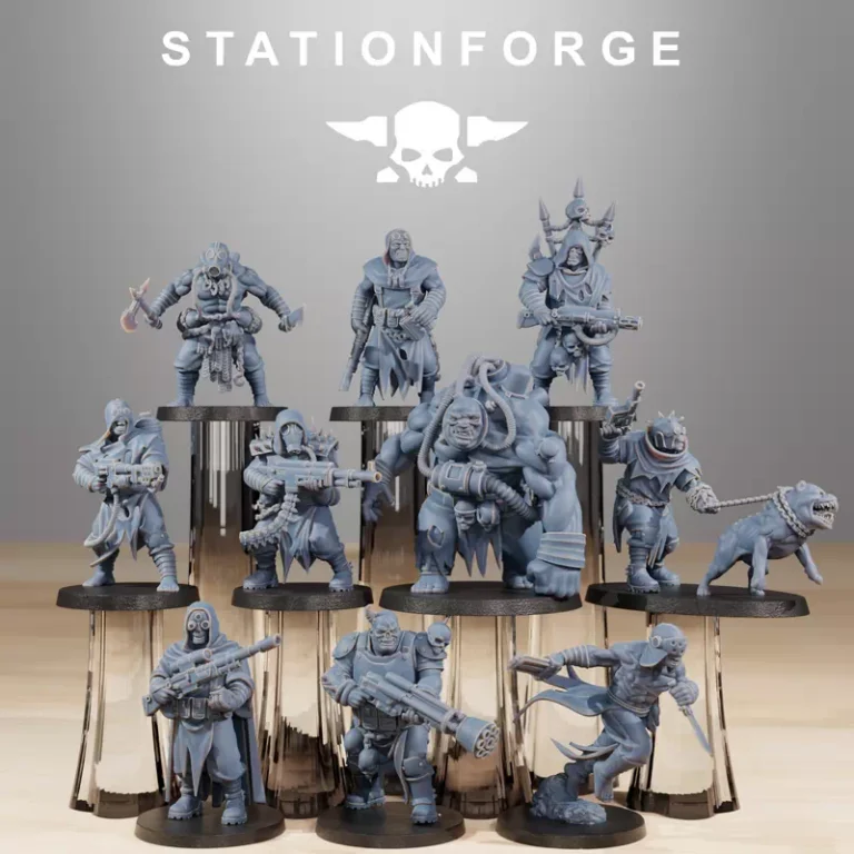 Chaos (Blooded Corrupted Guard) Kill Team Stationforge Nomads , Free 3d Model STL.