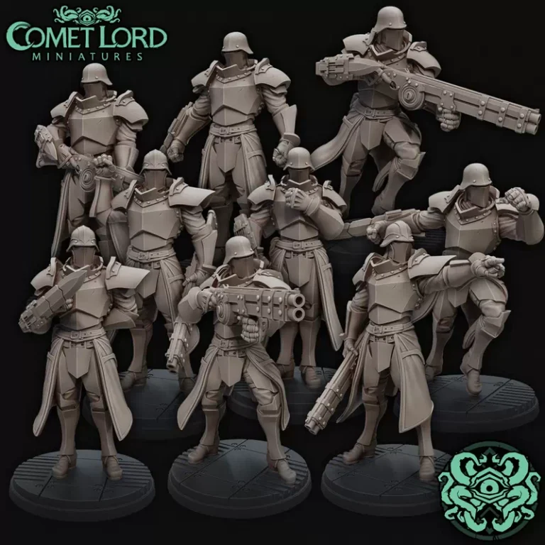 Comet Lord Miniatures – Eisenreich Soldiers , Free 3d Model STL.