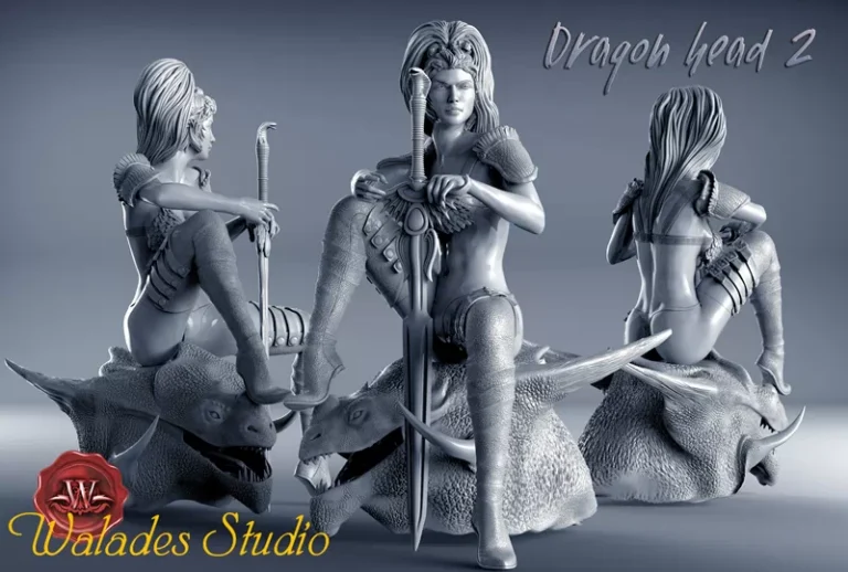 Dragon Head 2 , Free 3d Model STL.