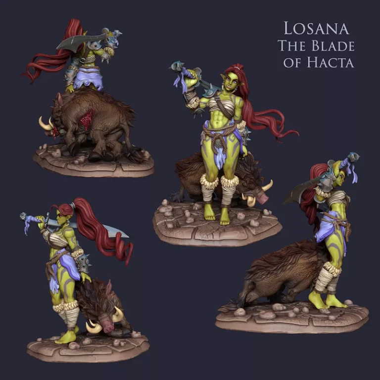 Fem Orc Losana, Free 3d Model STL.
