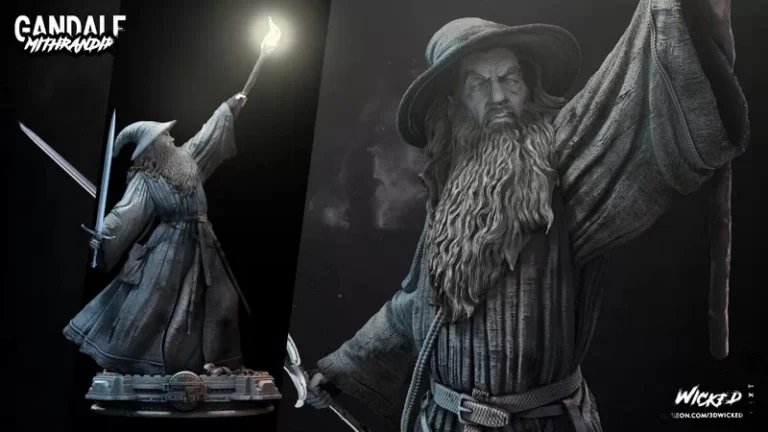 Gandalf , Free 3d Model STL.