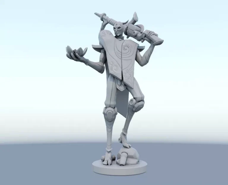 Jhin League of Legends , Free 3d Model STL.