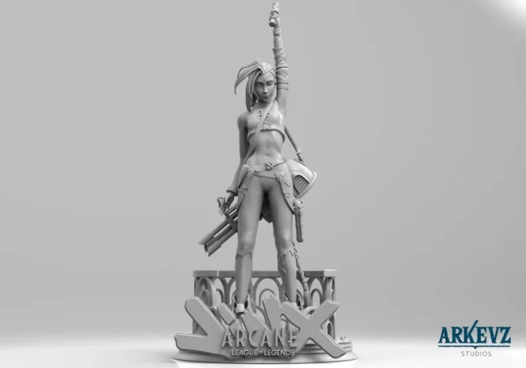 Jinx – Arcane , Free 3d Model STL.