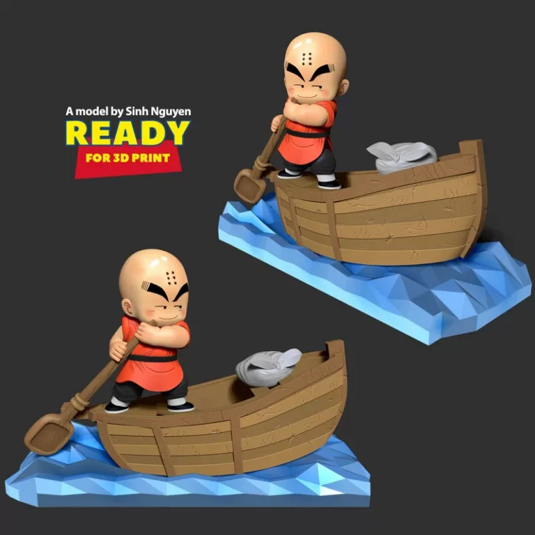 Kid Krillin , Free 3d Model STL.
