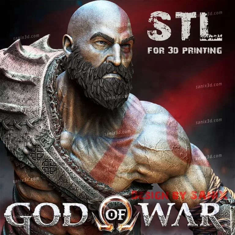 Kratos God of War , Free 3d Model STL.