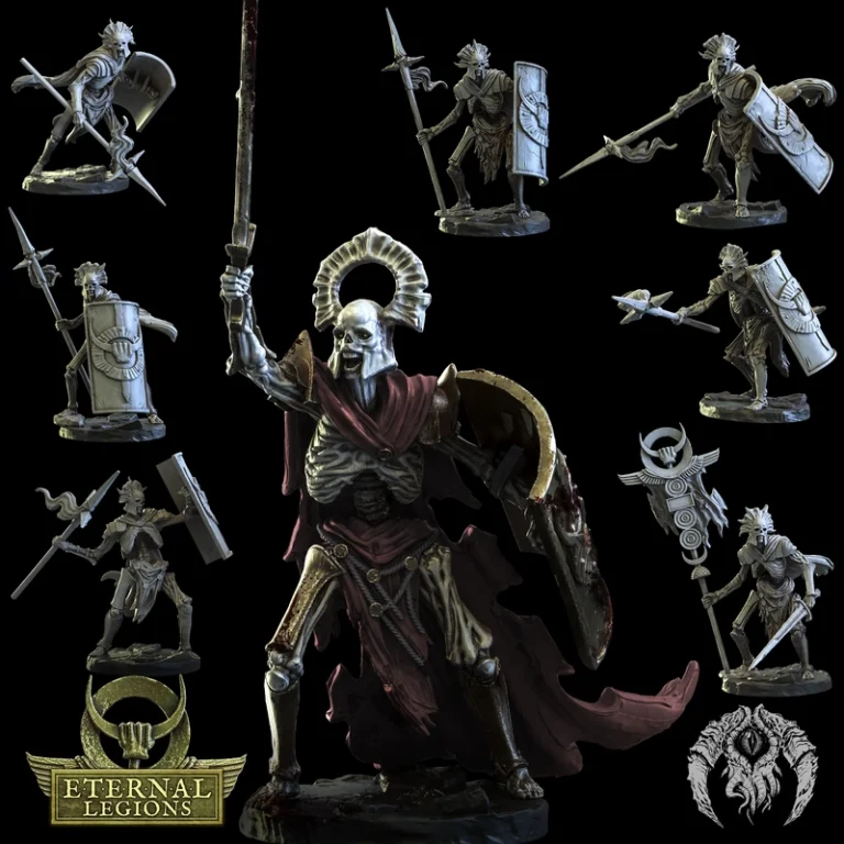 Legioners Immortals x8 , Free 3d Model STL.