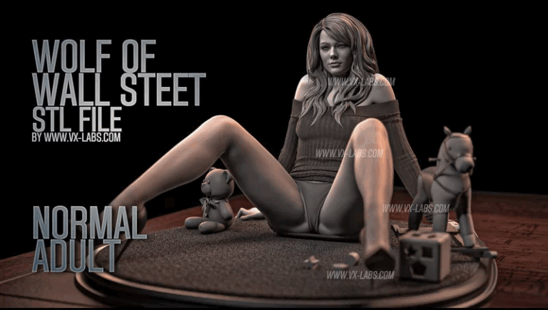 Margot Robbie – Wolf of Wall Street , Free 3d Model STL.