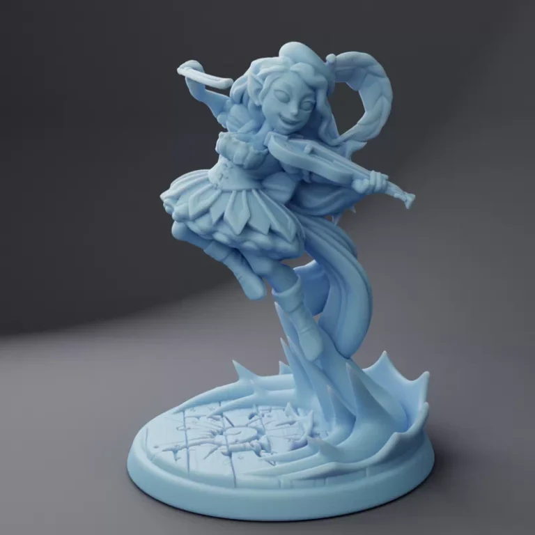 Mya, the Halfling Bard , Free 3d Model STL.