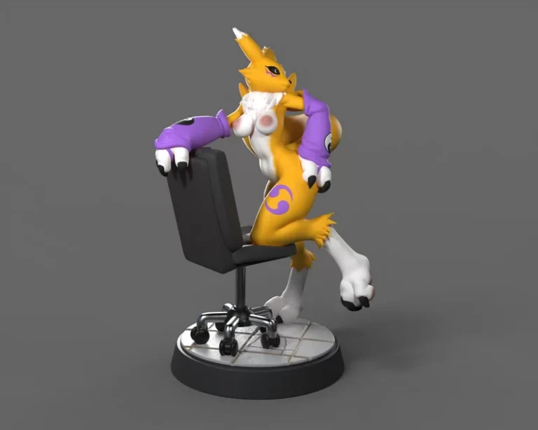 Renamon , Free 3d Model STL.