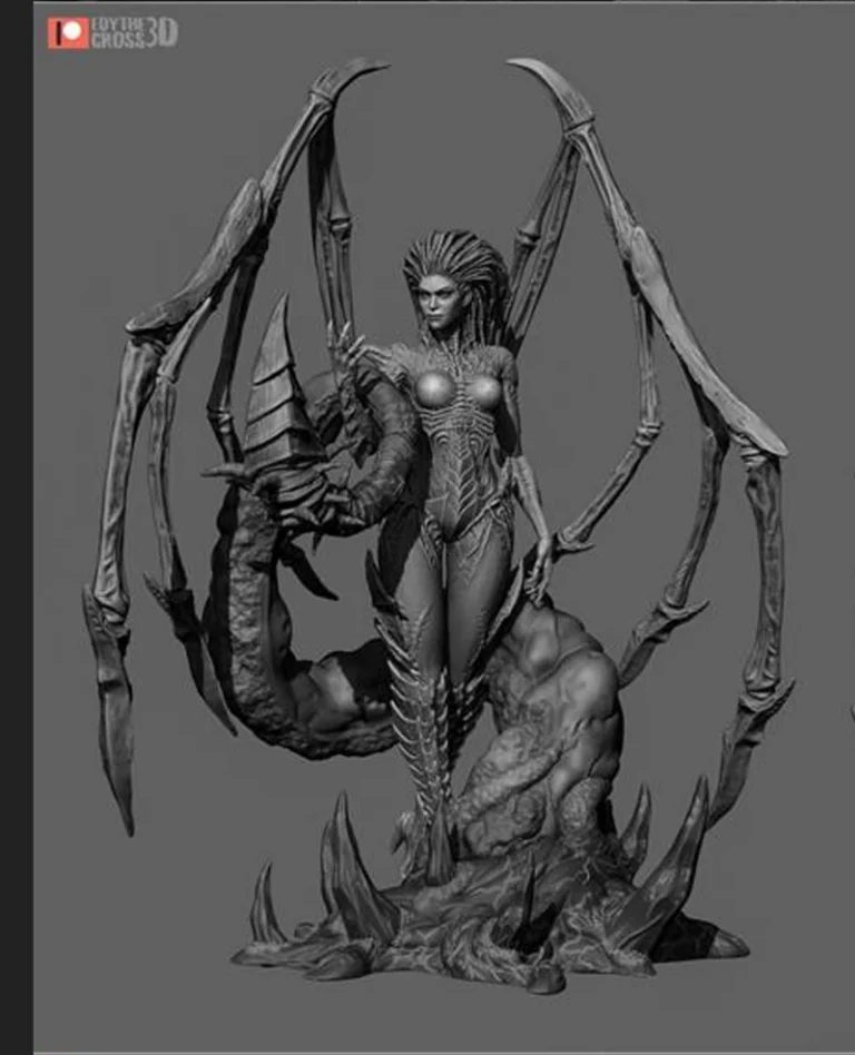 Sarah Kerrigan – Queen of Blades , Free 3d Model STL.