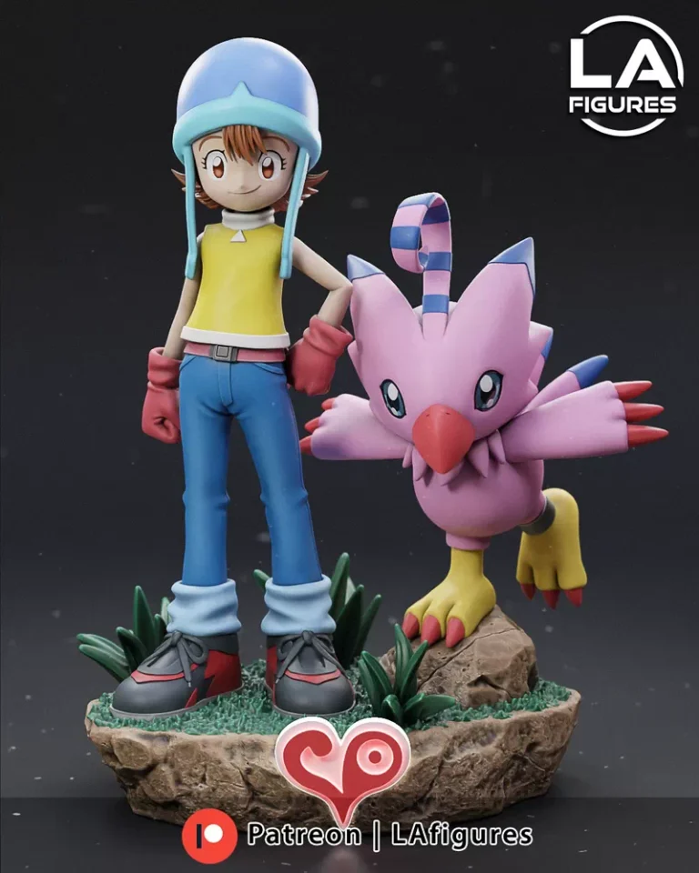 Sora und Biyomon – Digimon , Free 3d Model STL.