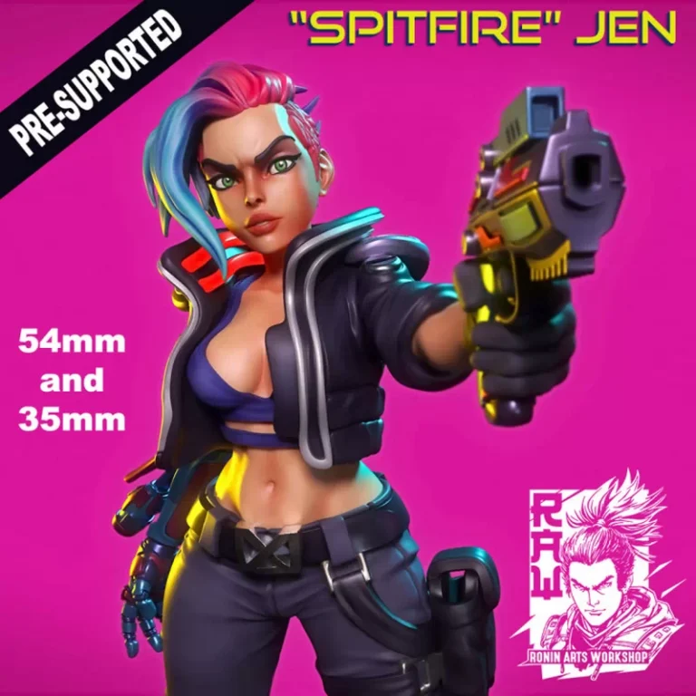Spitfire Jen , Free 3d Model STL.