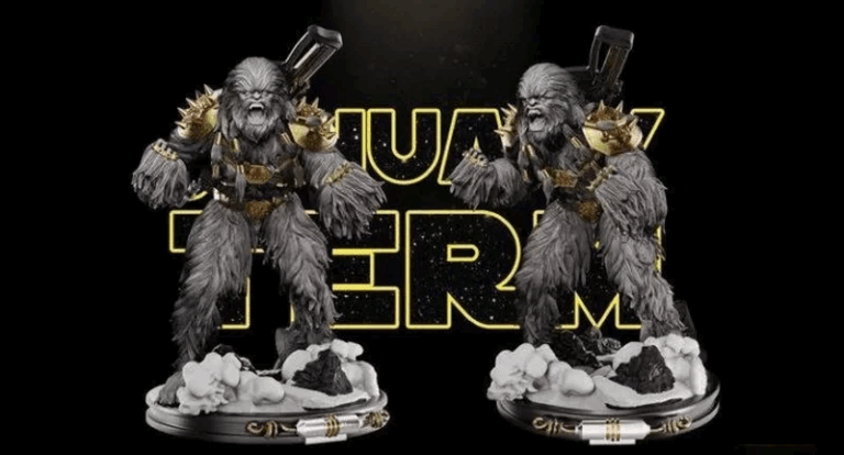 Star-Wars-–-Black-Krrsantan-Sculpture-and-Bust