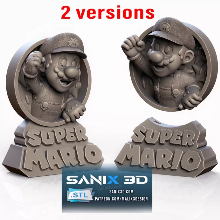 Super Mario, Free 3d Model STL.