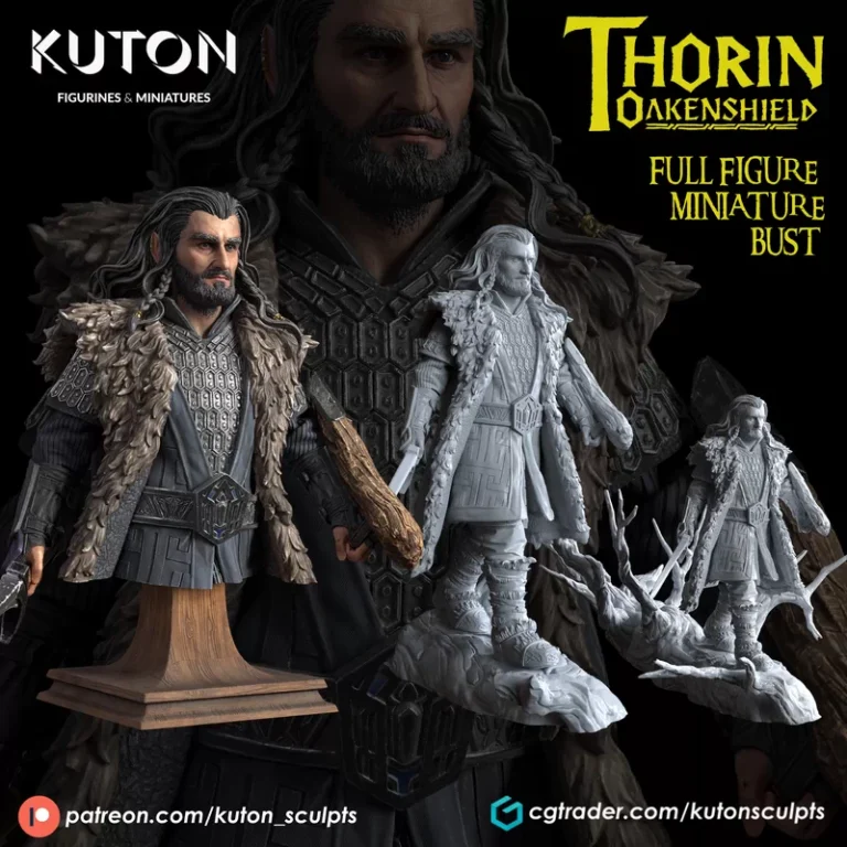 Thorin Oakenshield , Free 3d Model STL.