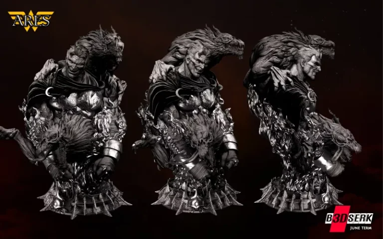 Ares Bust , Free 3d Model STL.