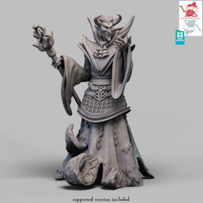 Asmodeus the Father of Lies, Lord of Hell , Free 3d Model STL.