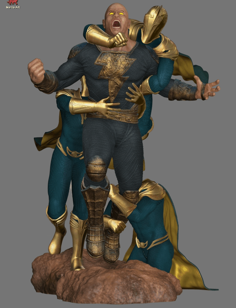 Black Adam and Doctor Fate , Free 3d Model STL.