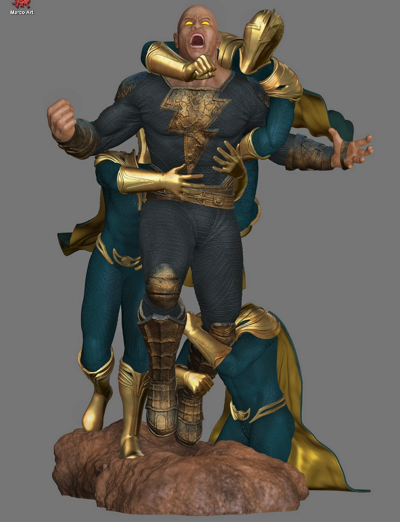 Black Adam and Doctor Fate , Free 3d Model STL.