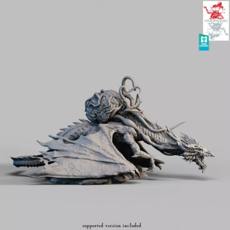 Elder Brain Dragon , Free 3d Model STL.