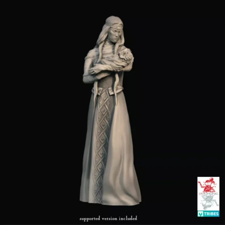 Elven Sorceress the Lady of the Woods , Free 3d Model STL.