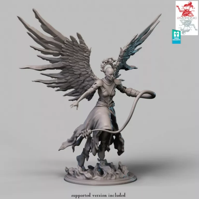 Fallen Archangel, lord of the First Circle , Free 3d Model STL.
