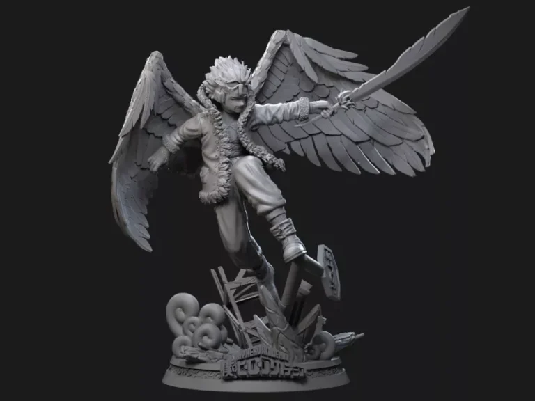 Hawks statue – My Hero Academia , Free 3d Model STL.