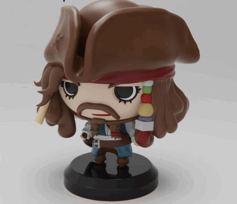 Jack sparrow , Free 3d Model STL.