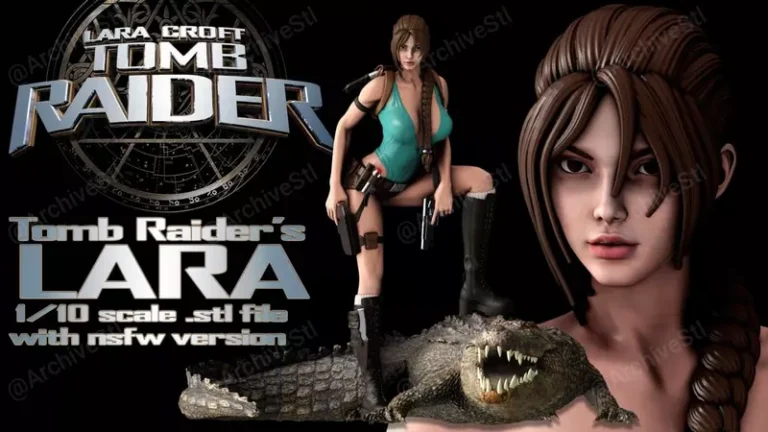 Lara Croft – Tomb Raider , Free 3d Model STL.
