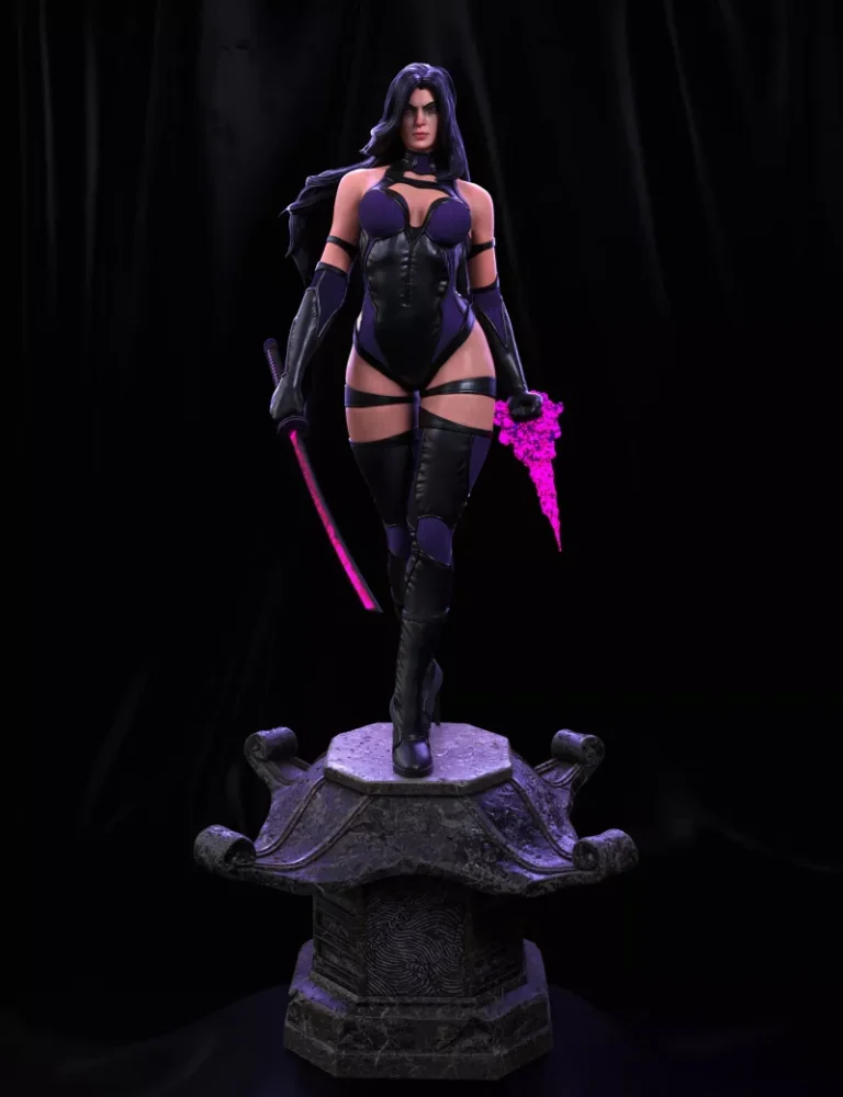 Psylocke , Free 3d Model STL.