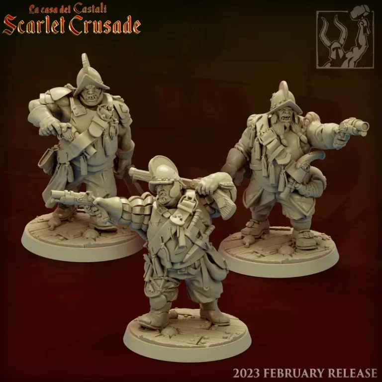 Scarlet Crusade Ogres , Free 3d Model STL.