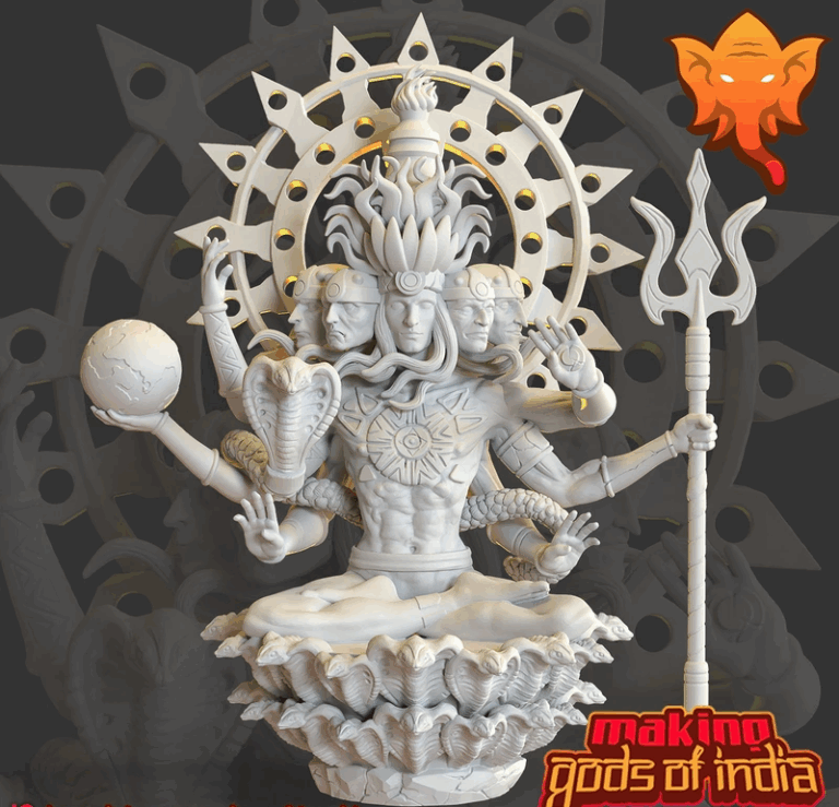 Shiva as Infinite Consciousness , Free 3d Model STL.