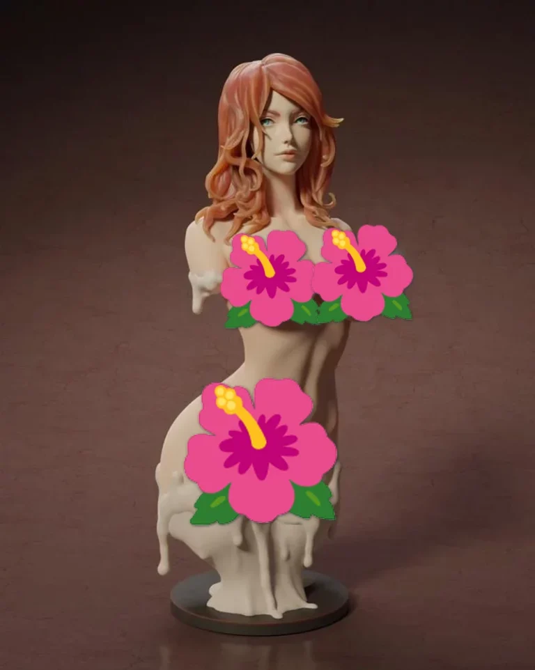 Steamy Red Head – Extra Bust , Free 3d Model STL.