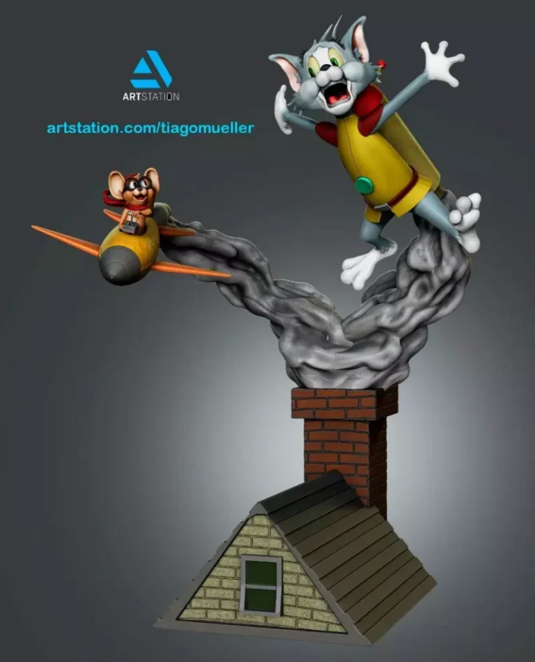 Tom and Jerry , Free 3d Model STL.