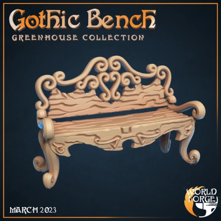 World Forge – Shadowdale GreenHouse – Bench , Free 3d Model STL.