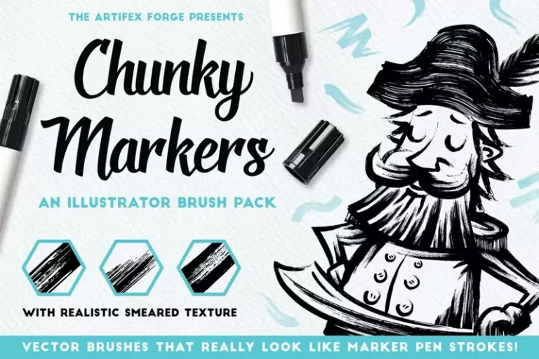 Chunky Markers – Illustrator Brushes