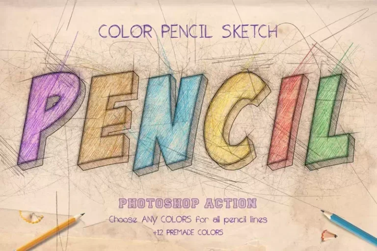 Color Pencil Sketch – Photoshop Actions